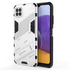 For Samsung Galaxy A22 5G Punk Armor 2 in 1 PC + TPU Shockproof Case with Invisible Holder(White) - 1