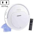 KONKA KC-V88(WA) 18.5W Low-noise Household Intelligent Remote Control Automatic Cleaning Sweeping Robot, Suction: 1800pa, US Plug(White) - 1