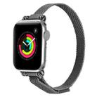 Milan Bracelet Stainless Steel Watch Band For Apple Watch Series 7 45mm / 6 & SE & 5 & 4 44mm / 3 & 2 & 1 42mm(Black) - 1