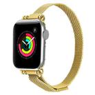 Milan Bracelet Stainless Steel Watch Band For Apple Watch Series 8&7 41mm / SE 2&6&SE&5&4 40mm / 3&2&1 38mm(Gold) - 1