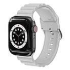 Business B Style Silicone Watch Band For Apple Watch Ultra 49mm / Series 8&7 45mm / SE 2&6&SE&5&4 44mm / 3&2&1 42mm(Light Grey) - 1