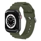 Business B Style Silicone Watch Band For Apple Watch Series 7 41mm / 6 & SE & 5 & 4 40mm / 3 & 2 & 1 38mm(Dark Green) - 1