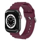 Business B Style Silicone Watch Band For Apple Watch Series 7 41mm / 6 & SE & 5 & 4 40mm / 3 & 2 & 1 38mm(Wine Red) - 1