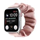 Shell Pattern Hair Ring Cloth Watch Band For Apple Watch Series 7 45mm / 6 & SE & 5 & 4 44mm / 3 & 2 & 1 42mm(Pink) - 1