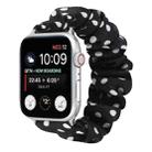 Dots Hair Ring Cloth Watch Band For Apple Watch Ultra 49mm&Watch Ultra 2 49mm / Series 9&8&7 45mm / SE 3&SE 2&6&SE&5&4 44mm / 3&2&1 42mm(Black) - 1