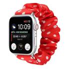 Dots Hair Ring Cloth Watch Band For Apple Watch Ultra 49mm / Series 8&7 45mm / SE 2&6&SE&5&4 44mm / 3&2&1 42mm(Red) - 1