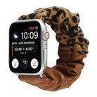 Leather Leopard Pattern Stitching Watch Band For Series 7 41mm / 6 & SE & 5 & 4 40mm / 3 & 2 & 1 38mm(Brown) - 1