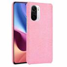 For Xiaomi Redmi K40 / K40 Pro / Poco F3 Shockproof Crocodile Texture PC + PU Case(Pink) - 1