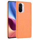 For Xiaomi Redmi K40 / K40 Pro / Poco F3 Shockproof Crocodile Texture PC + PU Case(Orange) - 1