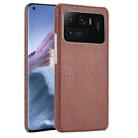 For Xiaomi Mi 11 Ultra Shockproof Crocodile Texture PC + PU Case(Brown) - 1