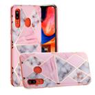For Galaxy A20 Hot Stamping Geometric Marble IMD Craft TPU Protective Case(Rhombus) - 1