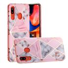 For Galaxy A40 Hot Stamping Geometric Marble IMD Craft TPU Protective Case(Rhombus) - 1