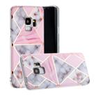 For Galaxy S9 Hot Stamping Geometric Marble IMD Craft TPU Protective Case(Rhombus) - 1