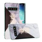 For Galaxy S10+ Hot Stamping Geometric Marble IMD Craft TPU Protective Case(Pineapple) - 1