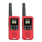 1 Pair RETEVIS RT49B 0.5W US Frequency 462.5500-467.7125MHz 22CHS FRS Two Way Radio Handheld Walkie Talkie, US Plug(Red) - 1