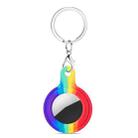 Shockproof Anti-scratch Rainbow Silicone Protective Case Cover with Hang Loop for AirTag(Rainbow) - 1