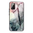 For Samsung Galaxy A02s (EU Version) Abstract Marble Pattern Glass Protective Case(Abstract Black) - 1