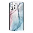 For Samsung Galaxy A32 4G (EU Version) Abstract Marble Pattern Glass Protective Case(Abstract Gray) - 1