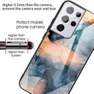 For Samsung Galaxy S21 Ultra 5G Abstract Marble Pattern Glass Protective Case(Abstract Blue) - 4
