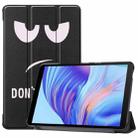 For Huawei Honor X7 / MatePad T8 Custer Painted TPU Smart Tablet Leather Case with Tri-Fold Bracket & Pen Slot(Big Eye ME) - 1