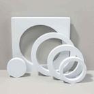 Round Combo Kits Geometric Cube Solid Color Photography Photo Background Table Shooting Foam Props(White) - 1