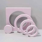 Round Combo Kits Geometric Cube Solid Color Photography Photo Background Table Shooting Foam Props (Pink) - 1