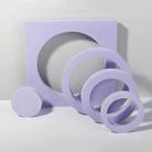 Round Combo Kits Geometric Cube Solid Color Photography Photo Background Table Shooting Foam Props (Purple) - 1