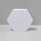 18 x 2cm Hexagon Geometric Cube Solid Color Photography Photo Background Table Shooting Foam Props(White) - 1