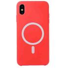 Nano Silicone Full Coverage Shockproof Magsafe Case For iPhone X / XS(Red) - 1