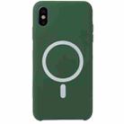 Nano Silicone Full Coverage Shockproof Magsafe Case For iPhone X / XS(Deep Green) - 1
