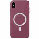 Nano Silicone Full Coverage Shockproof Magsafe Case For iPhone X / XS(Wine Red) - 1