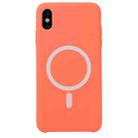 Nano Silicone Full Coverage Shockproof Magsafe Case For iPhone X / XS(Orange) - 1