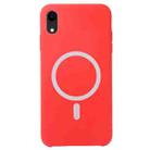 For iPhone XR Nano Silicone Full Coverage Shockproof Magsafe Case(Red) - 1