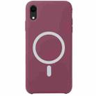 For iPhone XR Nano Silicone Full Coverage Shockproof Magsafe Case(Wine Red) - 1