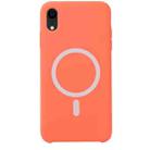 For iPhone XR Nano Silicone Full Coverage Shockproof Magsafe Case(Orange) - 1