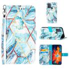 For Motorola Moto G50 Marble Stitching Horizontal Flip PU Leather Case with Holder & Card Slots & Wallet & Lanyard(Blue) - 1