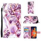 For Motorola Moto G50 Marble Stitching Horizontal Flip PU Leather Case with Holder & Card Slots & Wallet & Lanyard(Purple) - 1