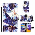 For Samsung Galaxy A22 5G Marble Stitching Horizontal Flip PU Leather Case with Holder & Card Slots & Wallet & Lanyard(Navy Blue) - 1