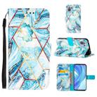 For Xiaomi Mi 11 Lite Marble Stitching Horizontal Flip PU Leather Case with Holder & Card Slots & Wallet & Lanyard(Blue) - 1