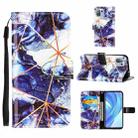 For Xiaomi Mi 11 Lite Marble Stitching Horizontal Flip PU Leather Case with Holder & Card Slots & Wallet & Lanyard(Navy Blue) - 1