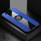 For OPPO A5 XINLI Stitching Cloth Textue Shockproof TPU Protective Case with Ring Holder(Blue) - 1