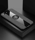 For OPPO R11 Plus XINLI Stitching Cloth Textue Shockproof TPU Protective Case with Ring Holder(Grey) - 1