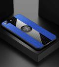 For OPPO R11 Plus XINLI Stitching Cloth Textue Shockproof TPU Protective Case with Ring Holder(Blue) - 1