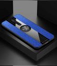 For OPPO Reno 2 XINLI Stitching Cloth Textue Shockproof TPU Protective Case with Ring Holder(Blue) - 1