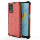 For OPPO A54 4G Shockproof Honeycomb PC + TPU Case(Red) - 1