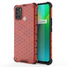 For OPPO Realme 7i Shockproof Honeycomb PC + TPU Case(Red) - 1