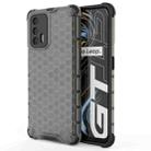 For OPPO Realme GT 5G Shockproof Honeycomb PC + TPU Case(Black) - 1