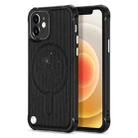 For iPhone 12 mini Astronaut Pattern Electroplating Push Button Shockproof TPU Magsafe Case (Black) - 1