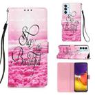 For Samsung Galaxy A82 5G 3D Painting Horizontal Flip Leather Case with Holder & Card Slot & Wallet & Lanyard(Beautiful) - 1