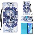 For Xiaomi Mi 11 Lite 3D Painting Horizontal Flip Leather Case with Holder & Card Slot & Wallet & Lanyard(Cloud Ghost Head) - 1